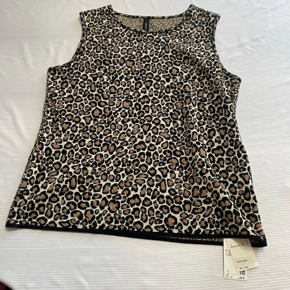 NWT Marc Cain Leopard Tank Top Size N5 US 12 New